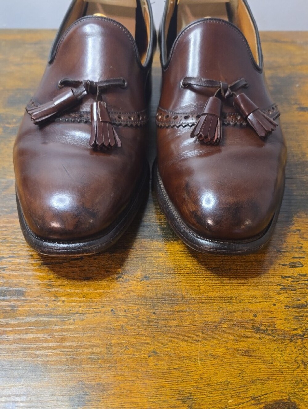 Church's Pre-Prada Belmont Oxford Last 69R UK 7.5D US 8.5 Burgundy + Trees - Picture 2 of 8